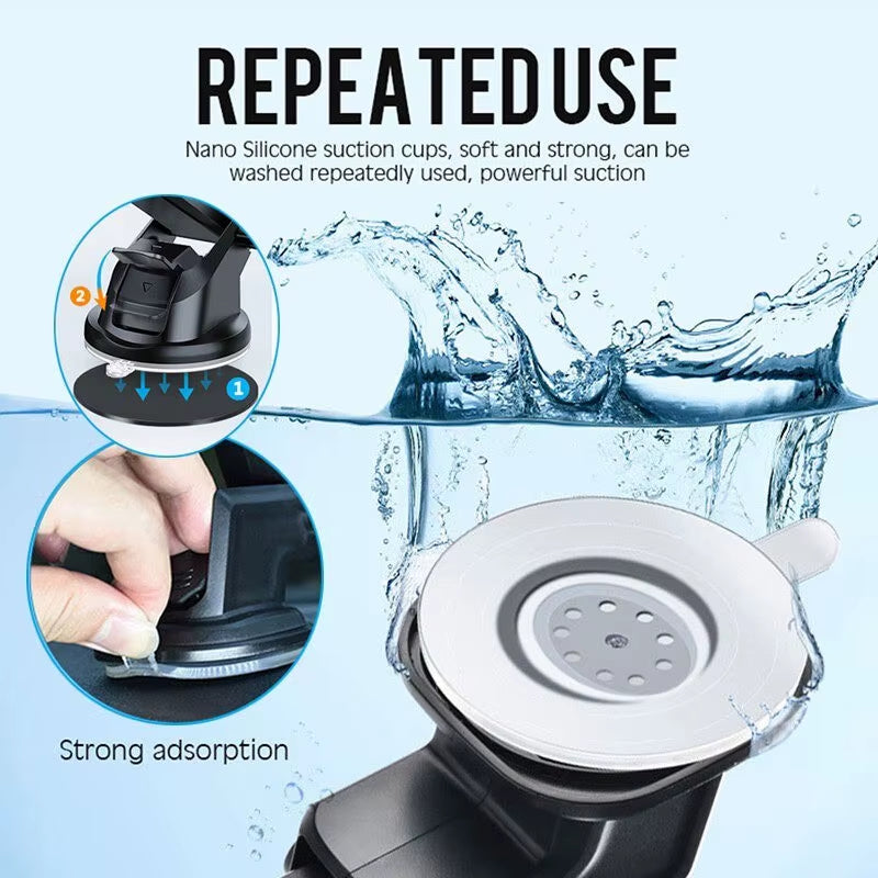 Car Phone Holder Car Dashboard Windshield Suction Cup Holder Universal Phone Holder Air Outlet Clip Telescopic Phone Holder