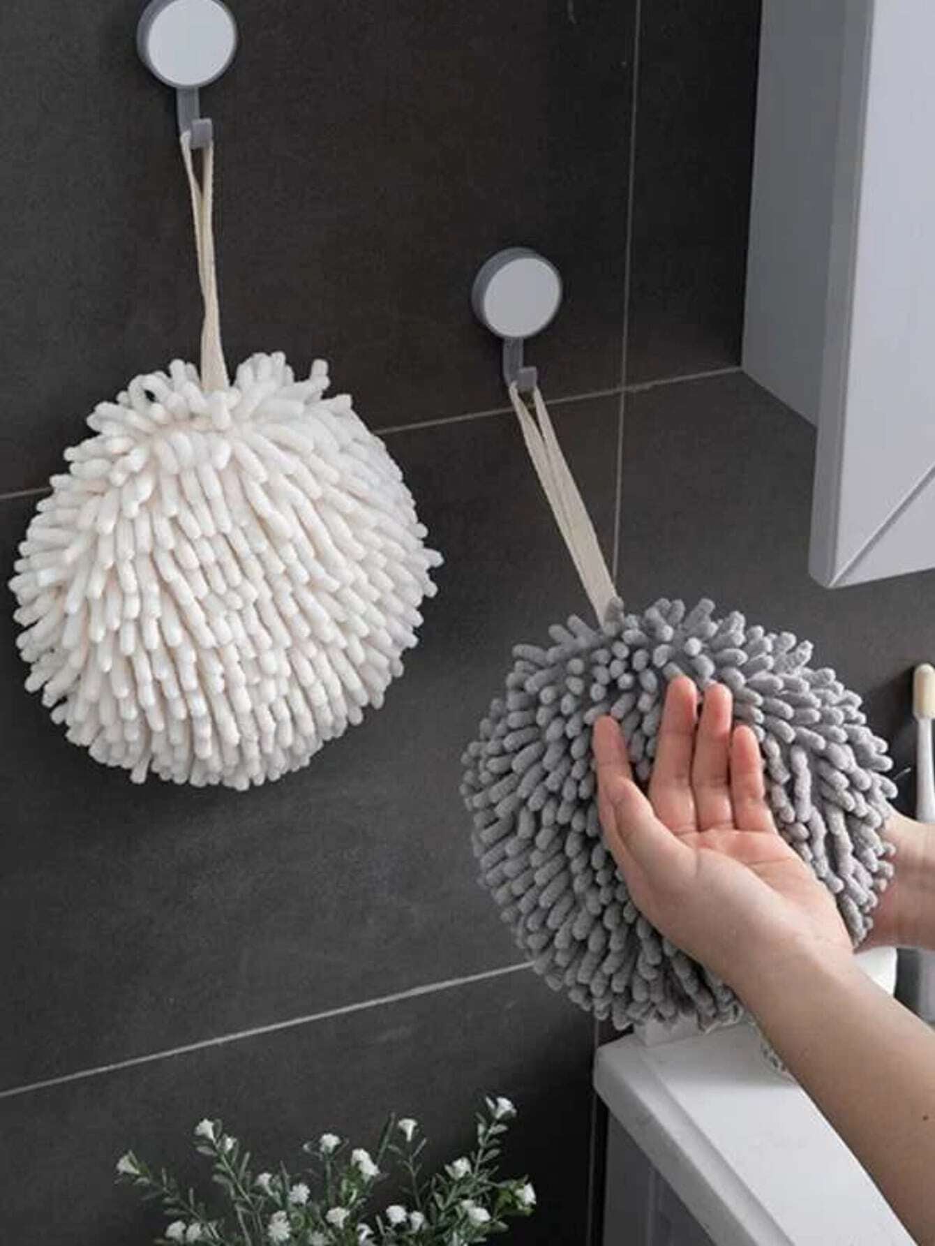 1Pc Hanging Hand Towel Kitchen Bathroom Cute Rag