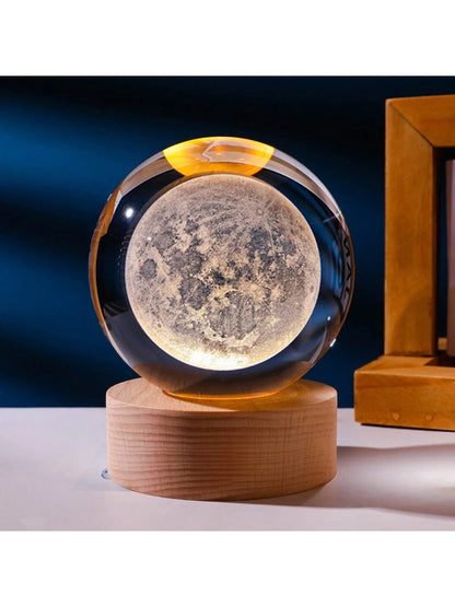 Material - Star Night Lights Solar System Crystal Ball Made of Crystal. 3D Crystal Ball Led Night Light Is Solar System Space Themed and Even after a Lifetime of Use, Crystals Never Lose Their Original Shine.Solar System Crystal Night Light