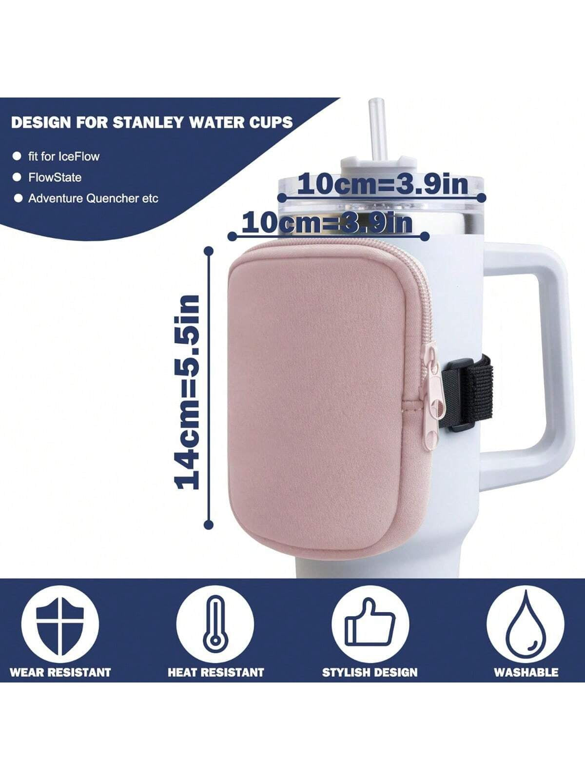 1Pc Water Bottle Pouch for Accessories, Running Water Bottle Handheld Caddy Compatible with Kinds of Tumbler, Gym Water Bottle