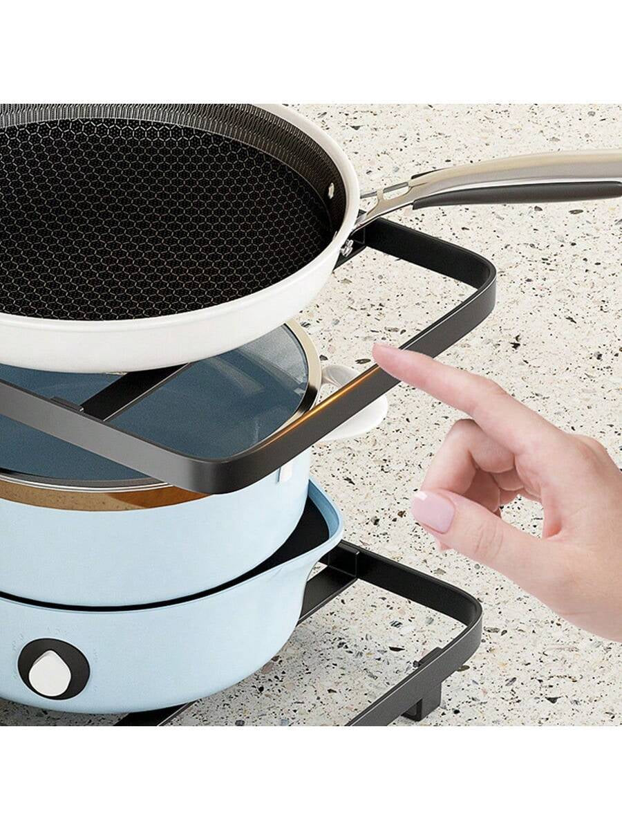 1Pc 2/3/4-Iayer Kitchen Storage Rack Pot Rack Kitchen Organizer Sewer Storage Rack Multi-Layer Adjustable Cabinet Table Corner Storage Rack