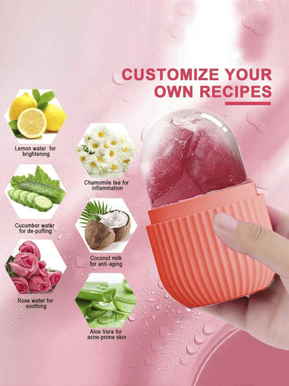 1 Pc/2 Pcs of Silicone Facial Massage, Capsule Facial Ice Tray, Beauty Remover and Facial Ice Mold