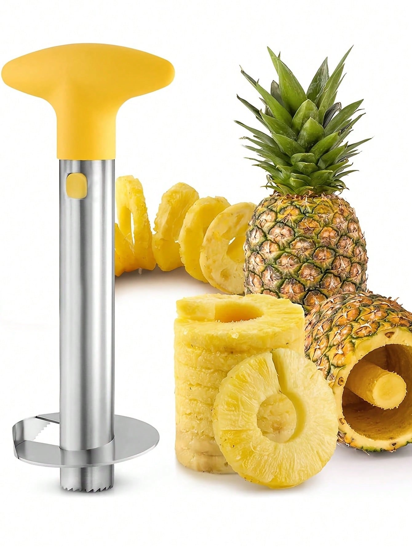 1PC Stainless Steel Pineapple Core Slicer, 