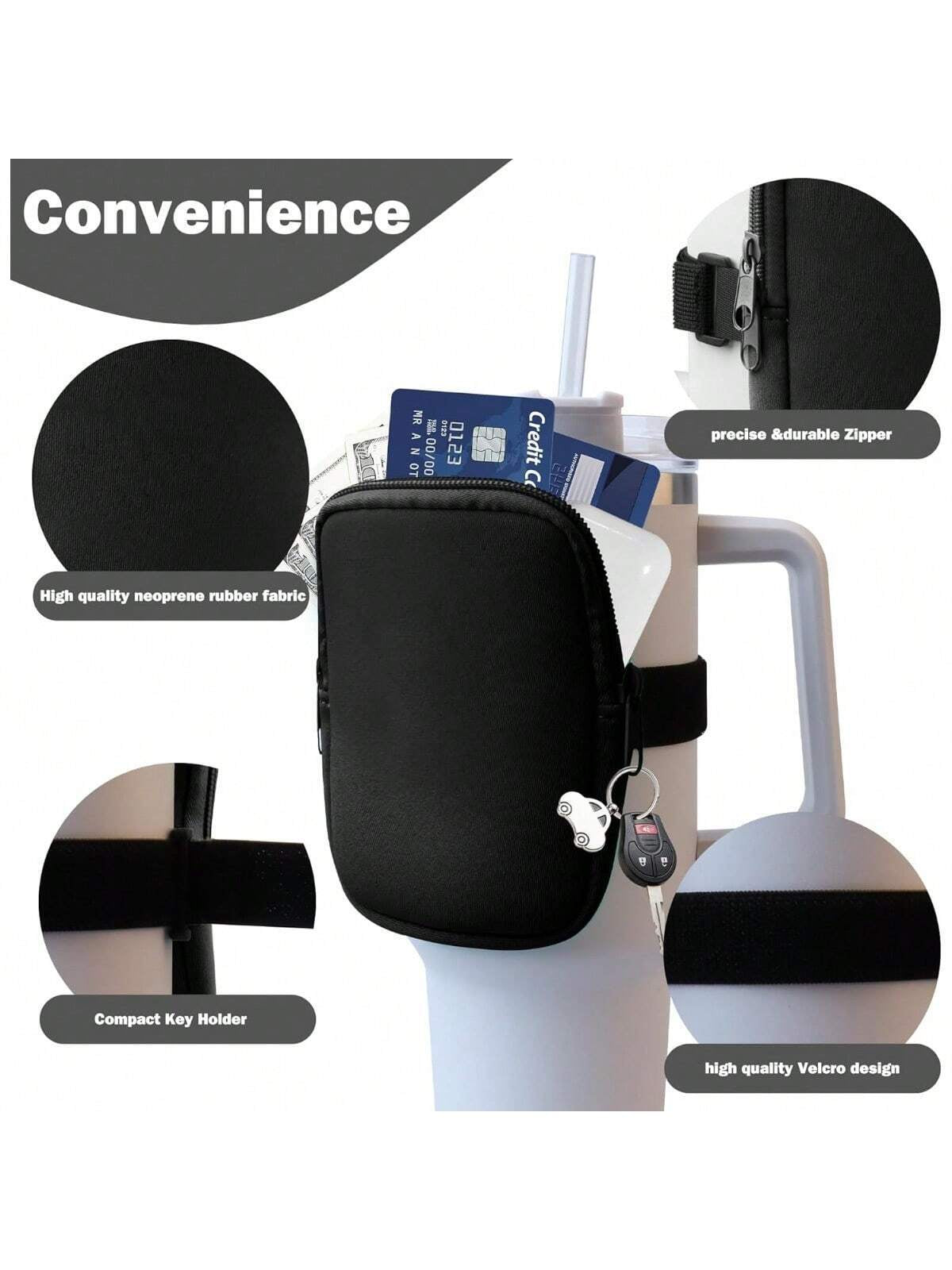 1Pc Water Bottle Pouch for Accessories, Running Water Bottle Handheld Caddy Compatible with Kinds of Tumbler, Gym Water Bottle