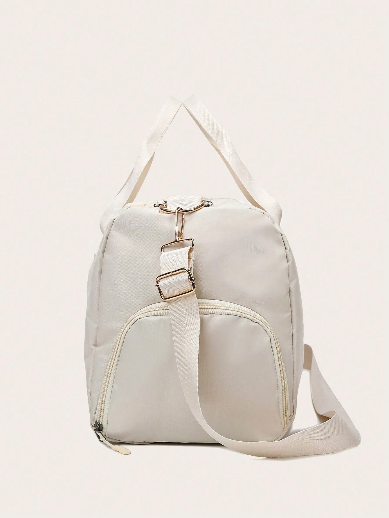 Large Capacity Waterproof Travel Bag, Solid Black Duffel Bag with Shoe Compartment & Wet Dry Separation Pockets, Suitable for Travel & Gym Sports