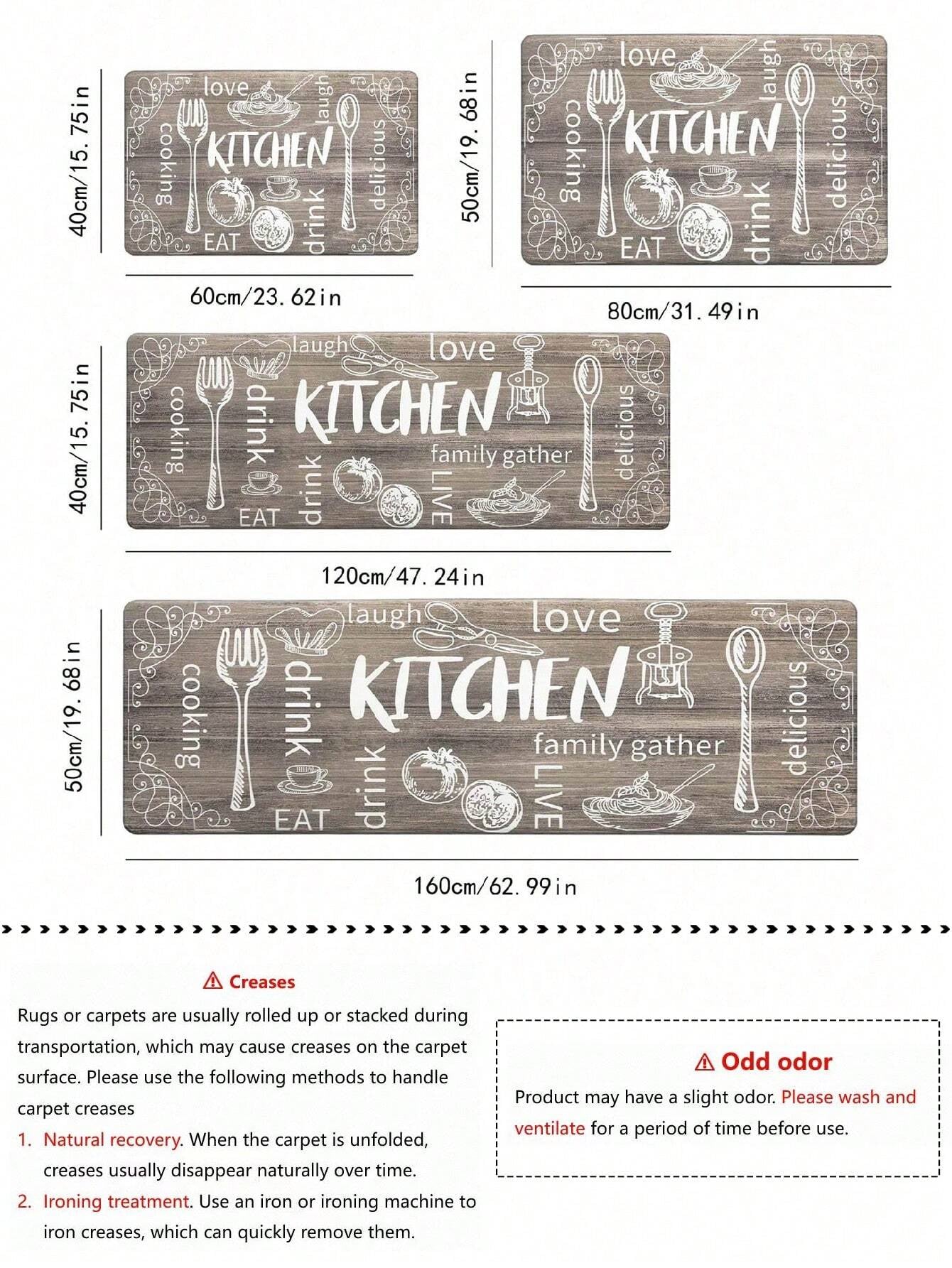 1Pc Kitchen Floor Mat Non-Slip Anti-Fatigue Door Mat Water Absorbent Quick Dry Entrance Mat ,Room Decor