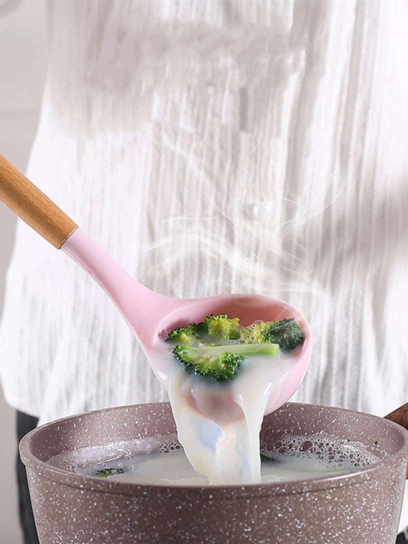 1Set of 12Piece/ 3Pcs/1Pcsilicone Cooking Utensil Set,Wood Handle Non-Stick Kitchen Gadget Tool Set for Kitchen