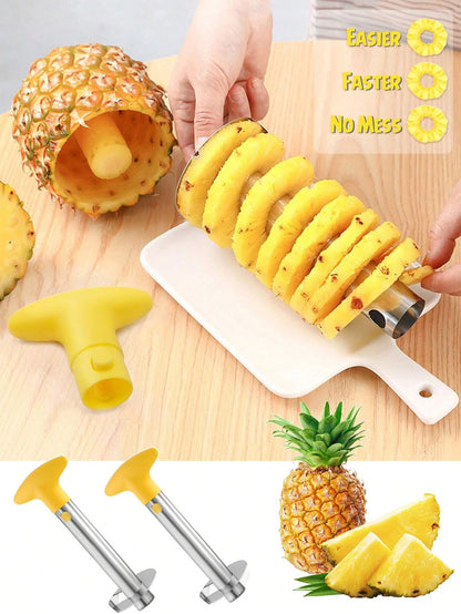 1PC Stainless Steel Pineapple Core Slicer, 