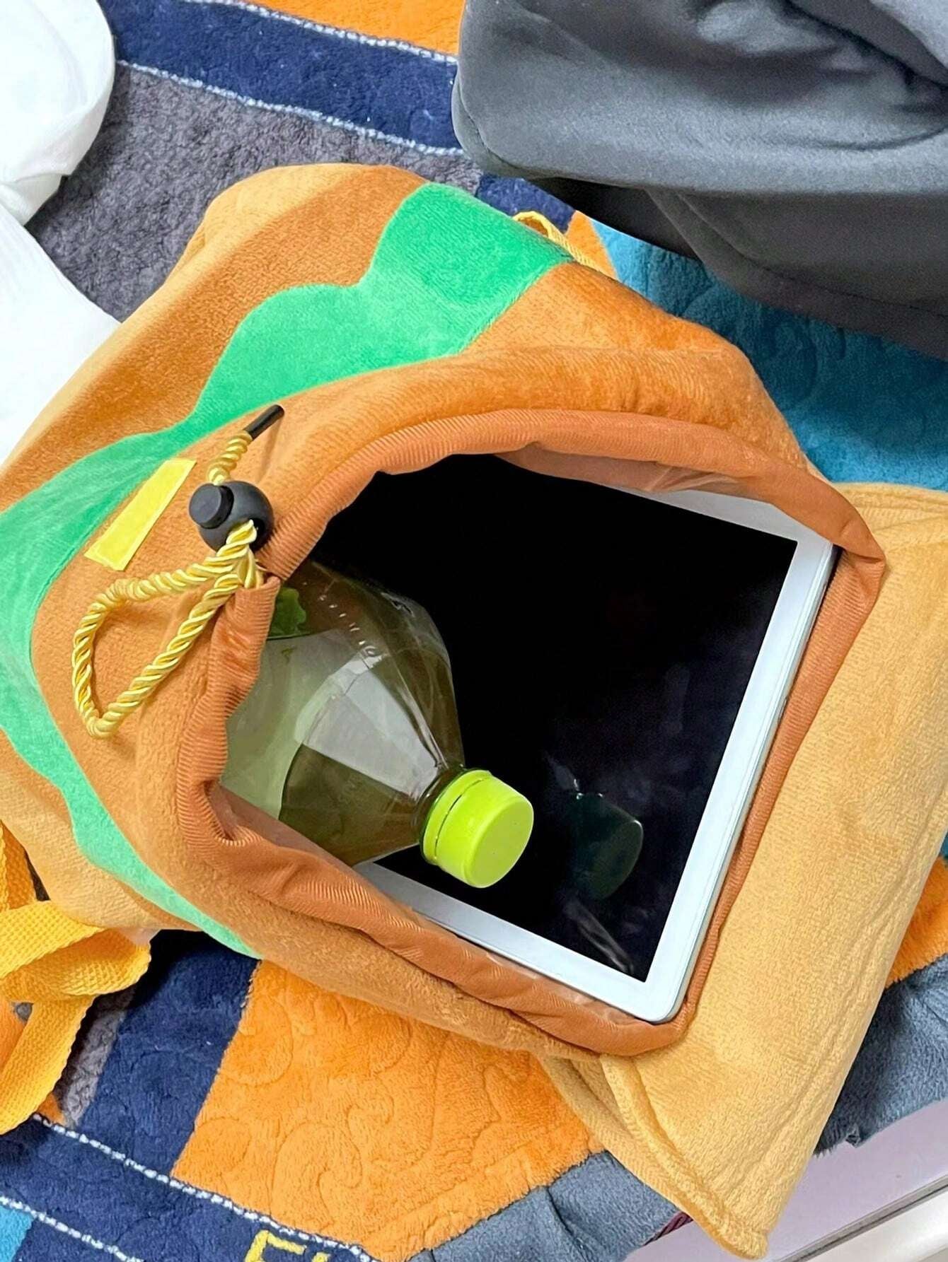 Hamburger Design Flap Backpack 