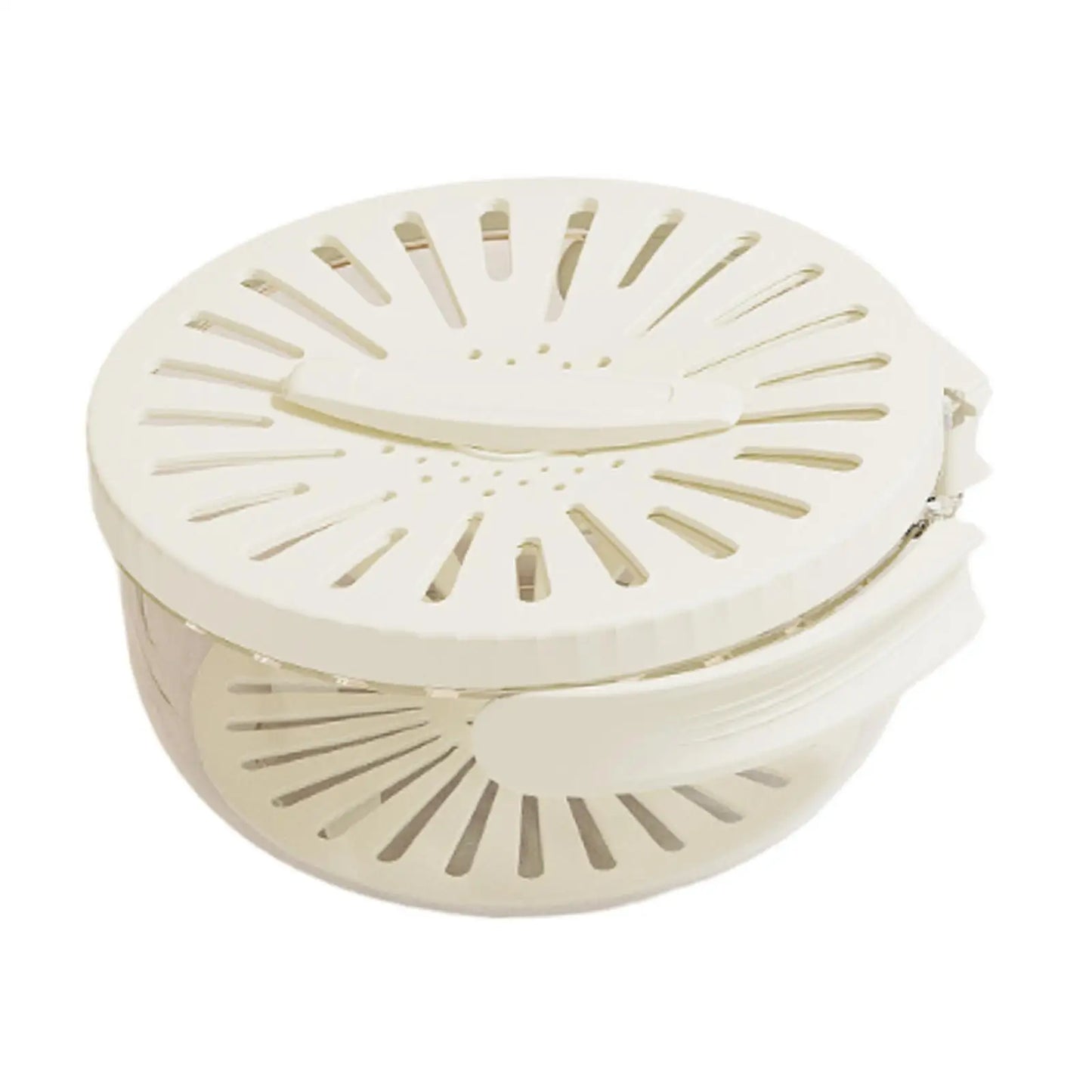 Food Drain Basket Foldable Handle for Fridge with Lid Fruit Storage Container for Salad Cherry Vegetables Grapes Strawberry