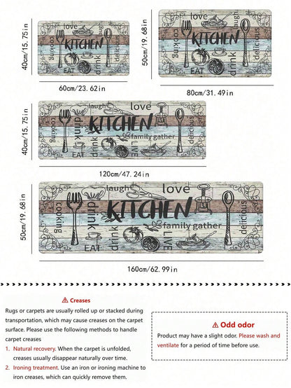 1Pc Kitchen Floor Mat Non-Slip Anti-Fatigue Door Mat Water Absorbent Quick Dry Entrance Mat ,Room Decor